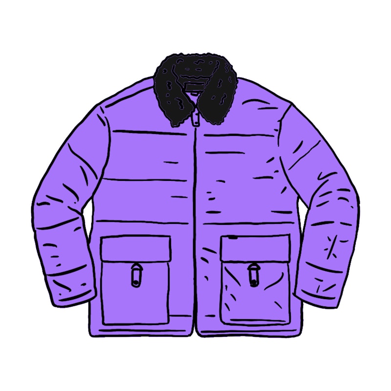 Supreme Quilted Cordura Lined Jacket Purple