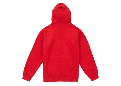 Supreme Quilted Hooded Sweatshirt Red