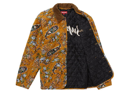 Supreme Quilted Paisley Jacket Mustard Paisley