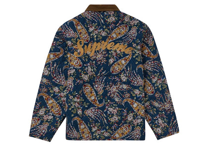 Supreme Quilted Paisley Jacket Navy Paisley