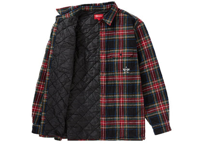 Supreme Quilted Plaid Flannel Shirt Black
