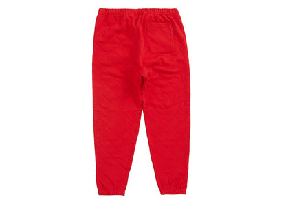 Supreme Quilted Sweatpant Red
