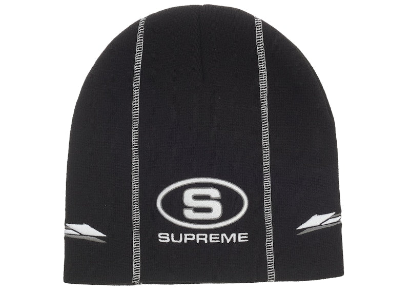 Supreme Racing Panel Beanie Black