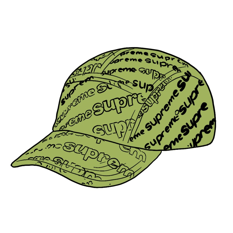 Supreme Radial Camp Cap Lime