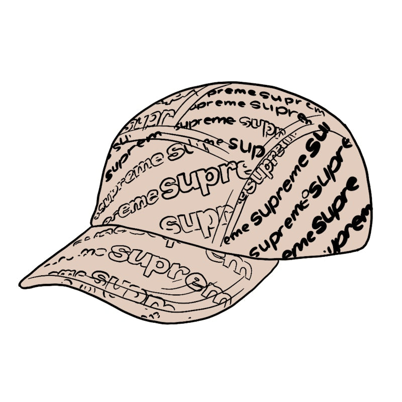 Supreme Radial Camp Cap Natural