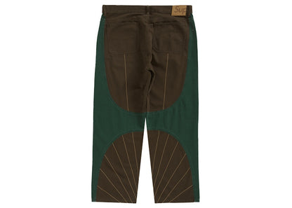 Supreme Radial Embroidered Loose Fit Jean Brown