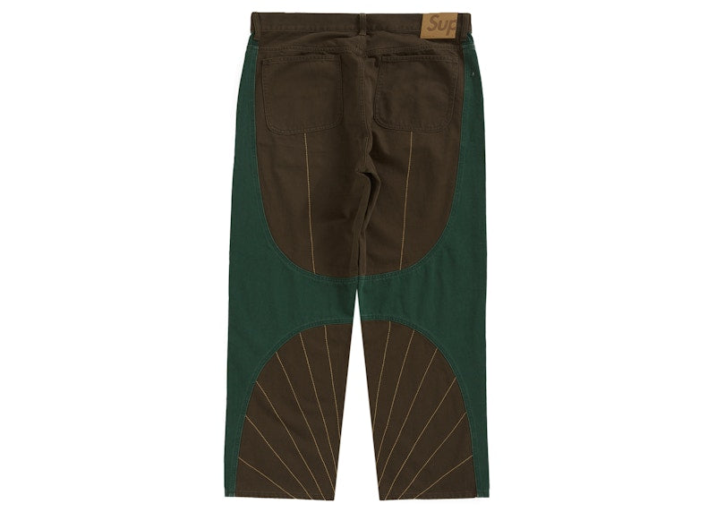 Supreme Radial Embroidered Loose Fit Jean Brown