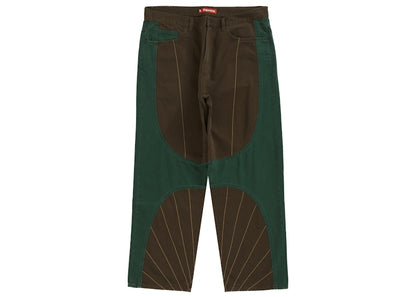 Supreme Radial Embroidered Loose Fit Jean Brown