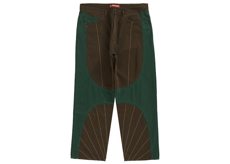 Supreme Radial Embroidered Loose Fit Jean Brown