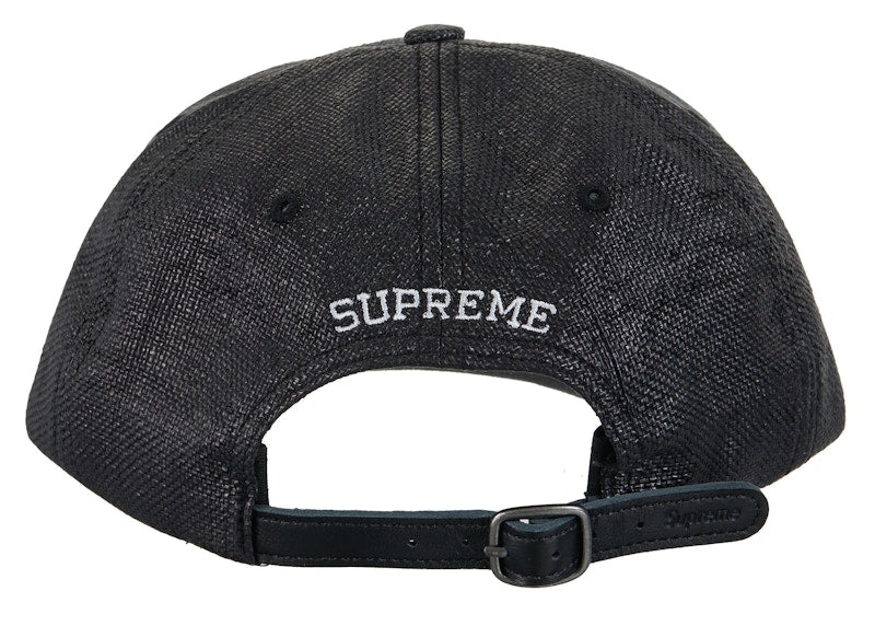 Supreme Raffia S Logo 6-Panel Black
