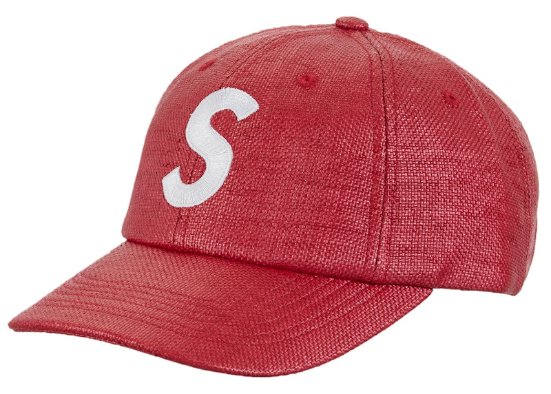 Supreme Raffia S Logo 6-Panel Red