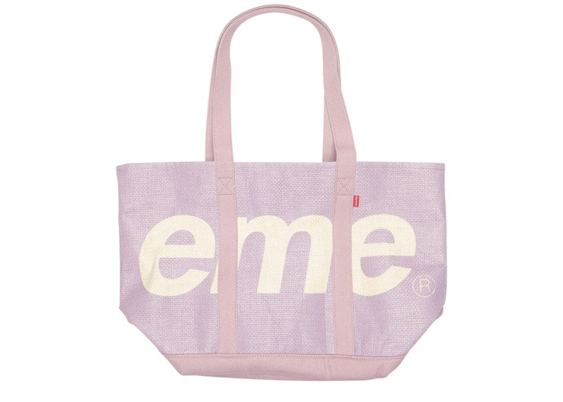 Supreme Raffia Tote Purple