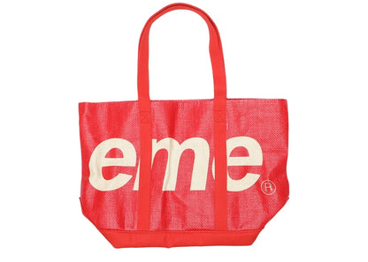 Supreme Raffia Tote Red