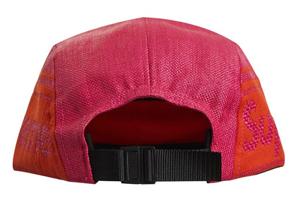 Supreme Raffia Woven Logo Camp Cap Magenta