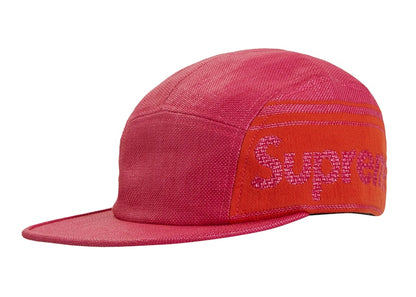 Supreme Raffia Woven Logo Camp Cap Magenta