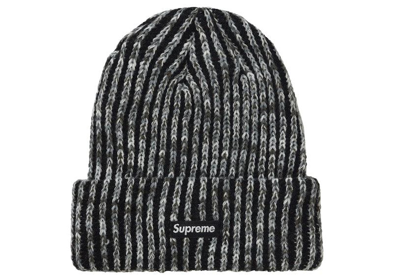 Supreme Rainbow Knit Loose Gauge Beanie (FW21) Black