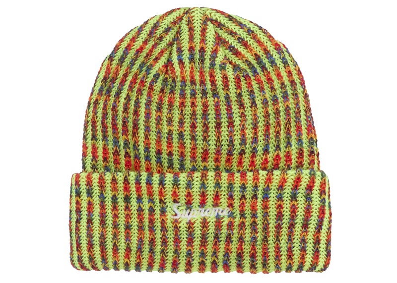 Supreme Rainbow Loose Gauge Beanie (FW25) Neon Yellow