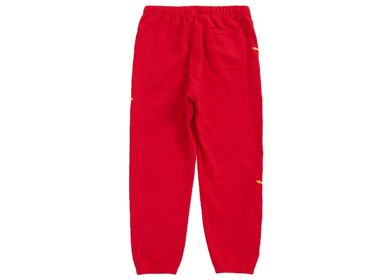 Supreme Raised Embroidery Sweatpant Red