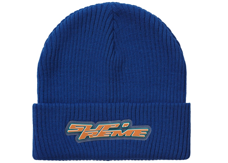 Supreme Raised Logo Patch Beanie Royal