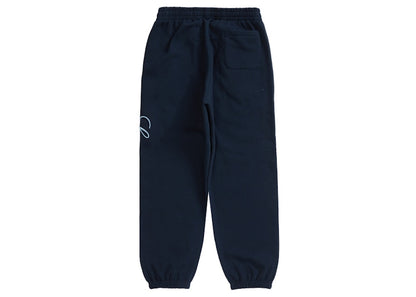 Supreme Raised Script Sweatpant Navy