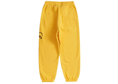 Supreme Raised Script Sweatpant Yellow