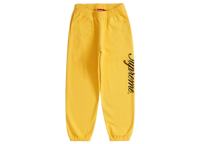 Supreme Raised Script Sweatpant Yellow