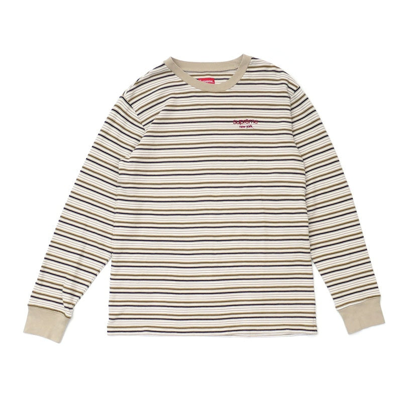 Supreme Raised Stripe L/S Top Tan