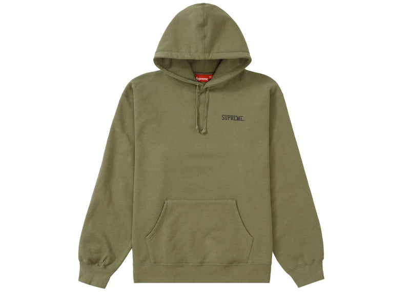 Supreme Ralph Steadman Skull Hooded Sweatshirt Light Olive