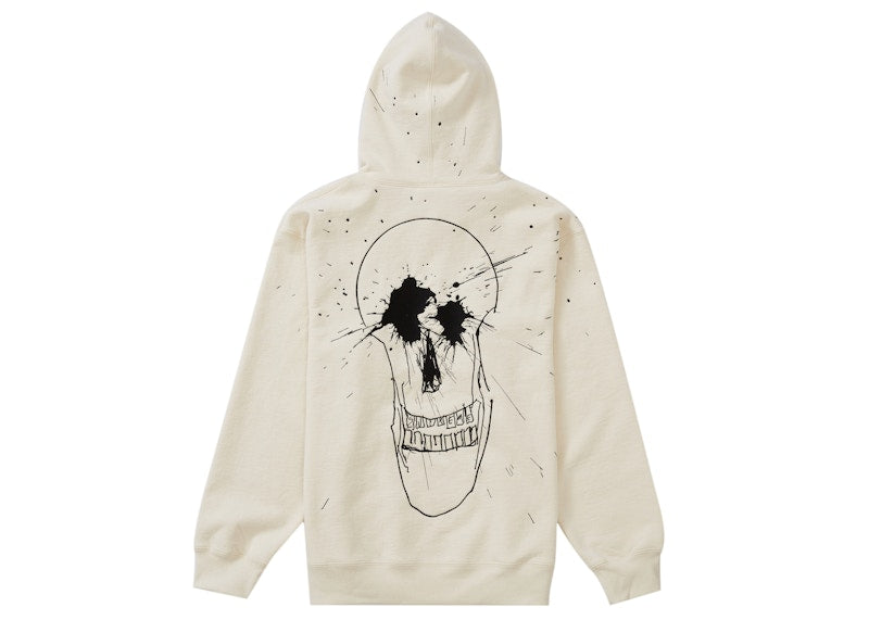 Supreme Ralph Steadman Skull Hooded Sweatshirt Natural
