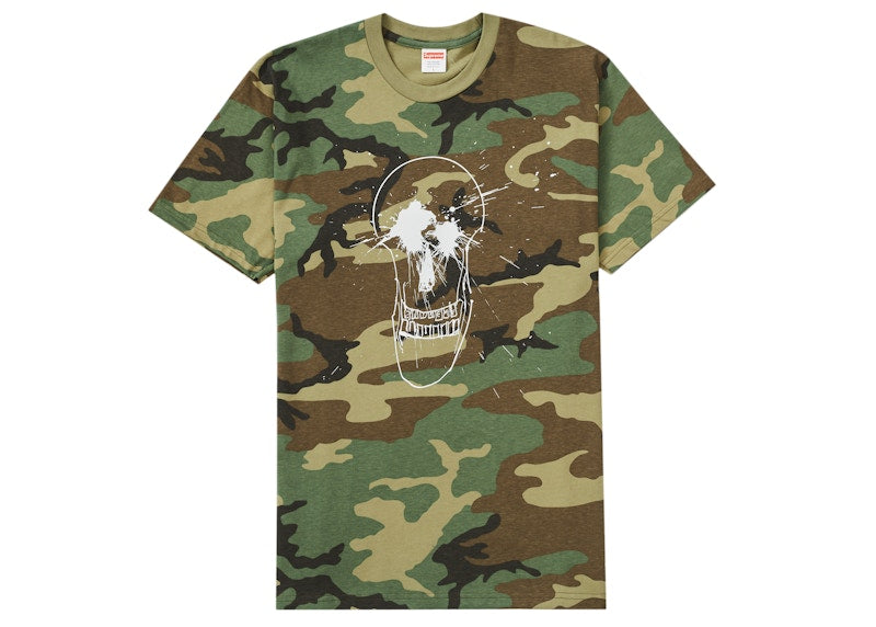 Supreme Ralph Steadman Skull Tee Woodland Camo