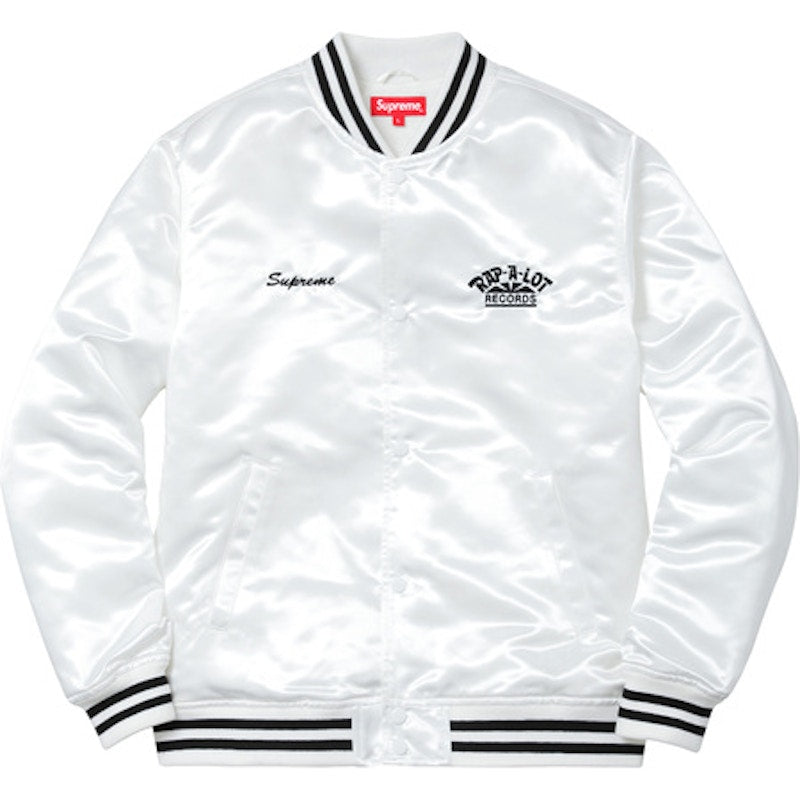 Supreme Rap A Lot Records Satin Club Jacket White