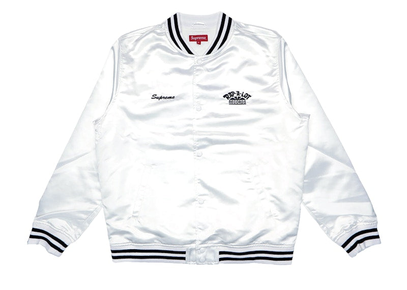 Supreme Rap A Lot Records Satin Club Jacket White
