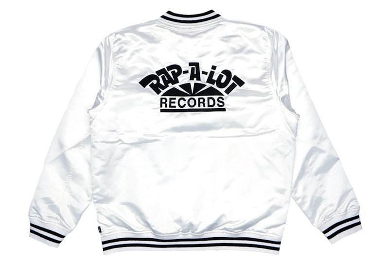 Supreme Rap A Lot Records Satin Club Jacket White