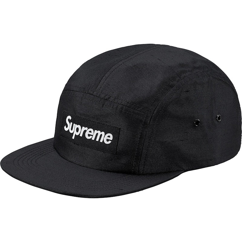 Supreme Raw Silk Camp Cap Black