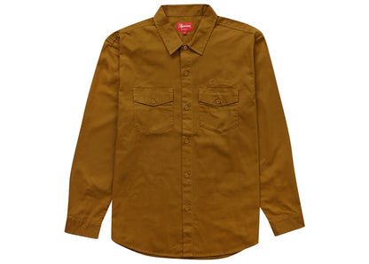 Supreme Raymond Pettibon Work Shirt Washed Brown