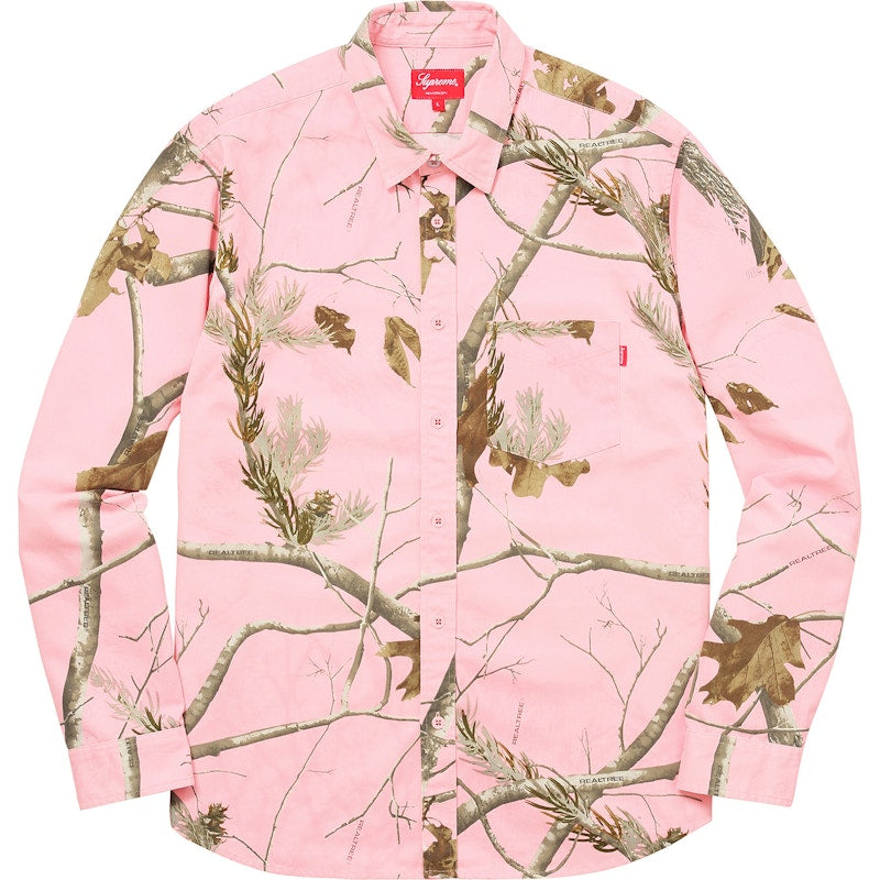 Supreme Realtree Camo Flannel Shirt Pink