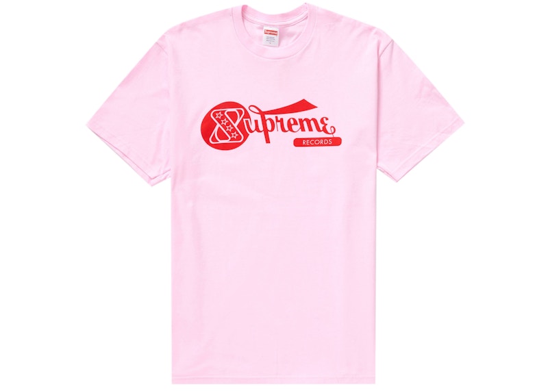 Supreme Records Tee Light Pink