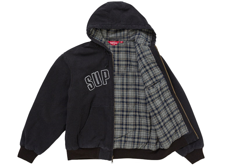 Supreme Reflective Arc Hooded Work Jacket Black