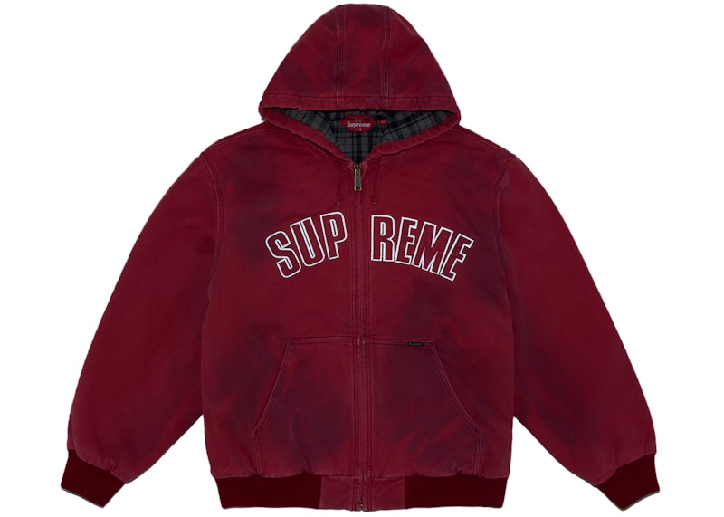 Supreme Reflective Arc Hooded Work Jacket Red