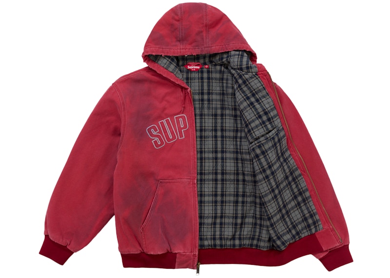 Supreme Reflective Arc Hooded Work Jacket Red