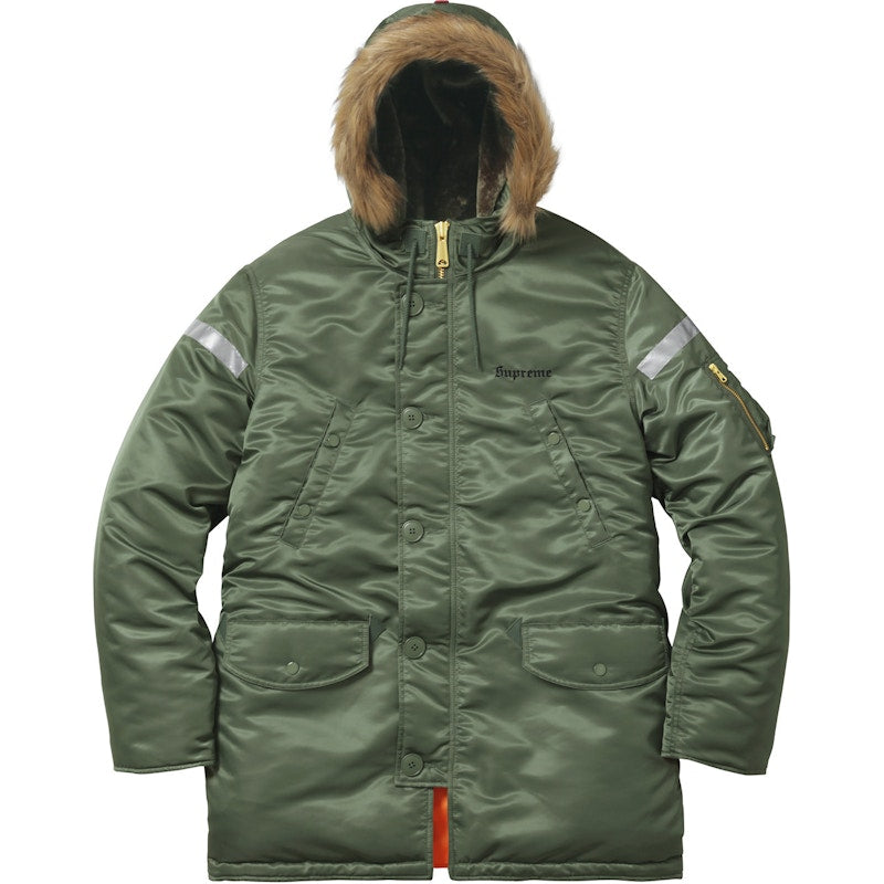 Supreme Reflective Cross N-3B Parka Olive
