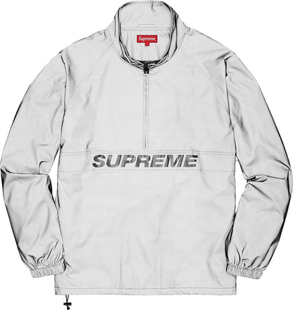 Supreme Reflective Half Zip Pullover Black