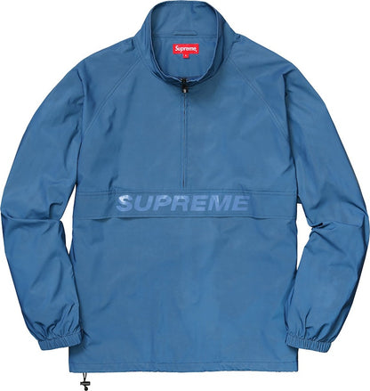 Supreme Reflective Half Zip Pullover Blue
