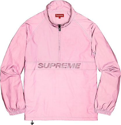 Supreme Reflective Half Zip Pullover Red