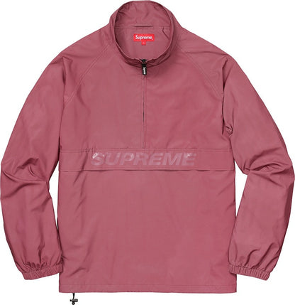 Supreme Reflective Half Zip Pullover Red