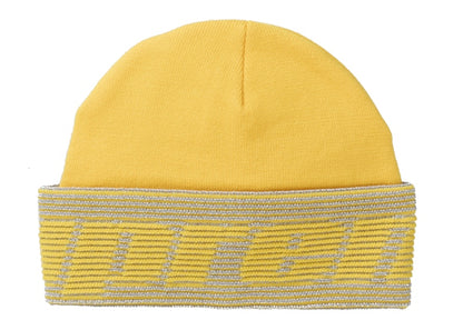 Supreme Reflective Jacquard Beanie Mustard