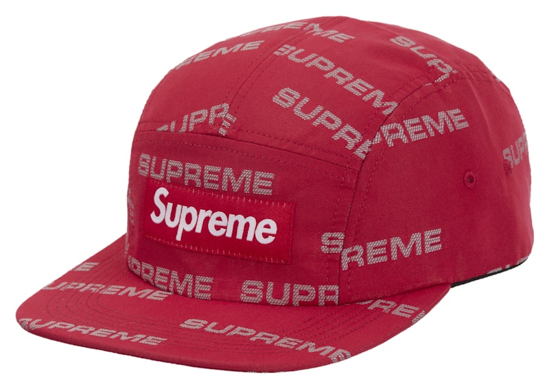 Supreme Reflective Jacquard Camp Cap Red
