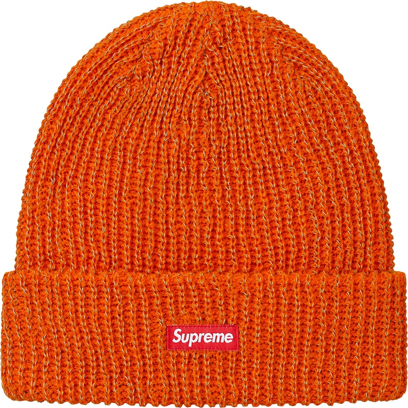 Supreme Reflective Loose Gauge Beanie Orange
