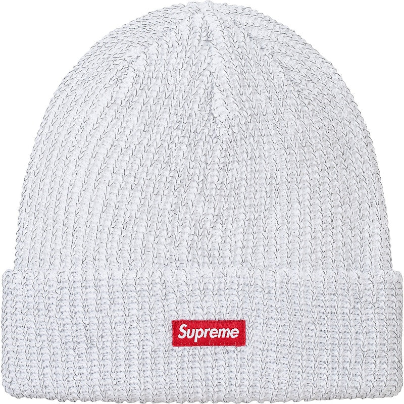 Supreme Reflective Loose Gauge Beanie White