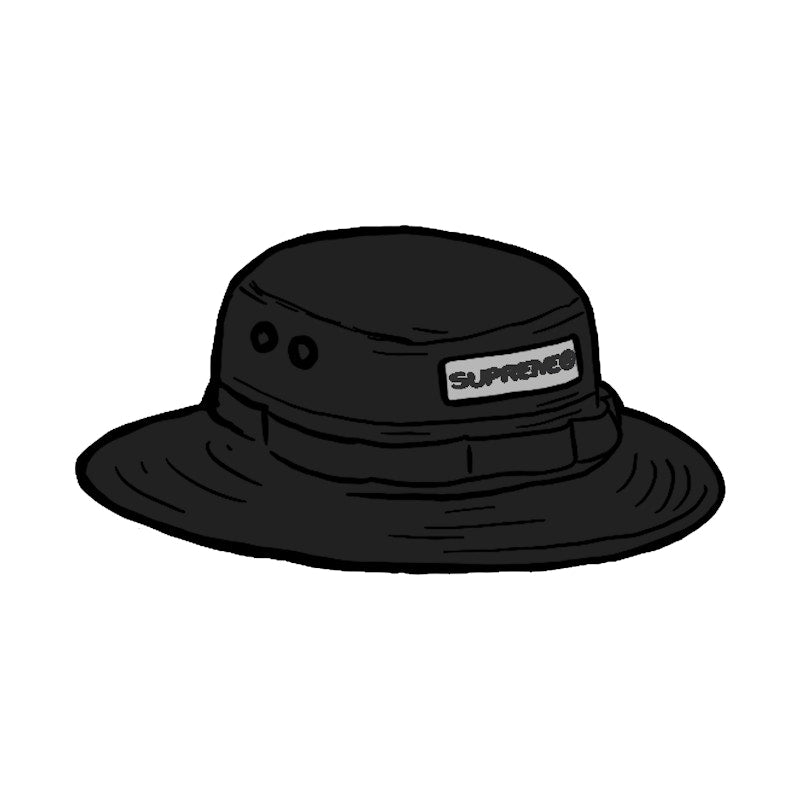 Supreme Reflective Patch Boonie Black